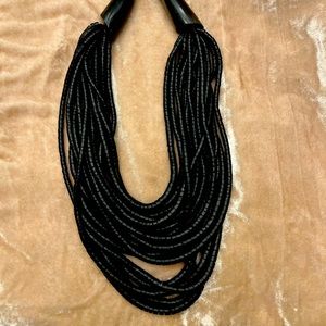 Black Vintage Beaded Necklace